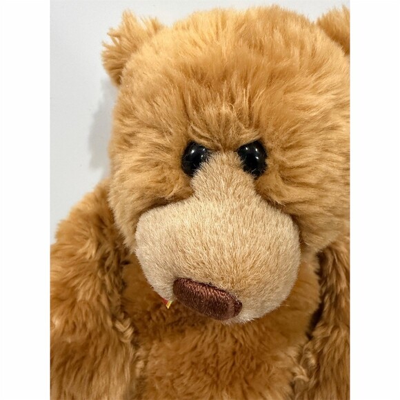 GUND Snoodles Teddy Bear Plush Brown w/ Plaid Bow 18 in Vintage - Picture 5 of 12